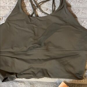 Women's Olive Green Sports Bra